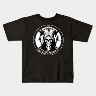 Hail satan skull art Kids T-Shirt